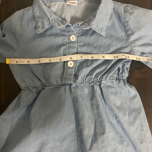 5/$25 Girls' PatPat Denim Dress 4-5Y Blue - Picture 4 of 5